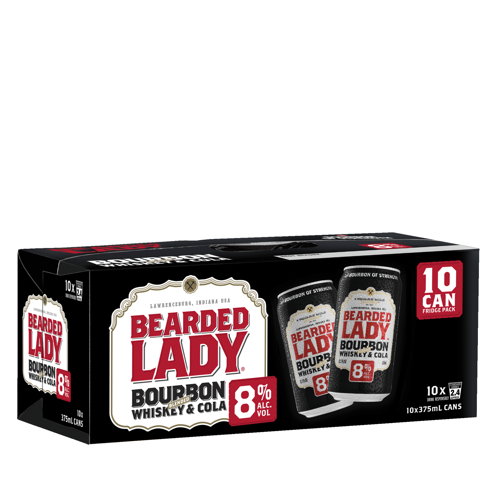 Bearded Lady Bourbon & Cola 10 pack 375ml 8% Alc. - Bourbon