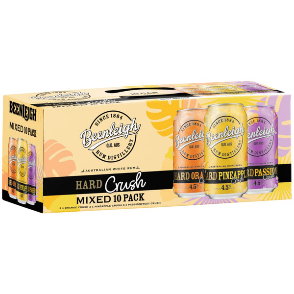 Beenleigh Hard Crush Mixed 10pk 375ml 4.5% Alc - Premix