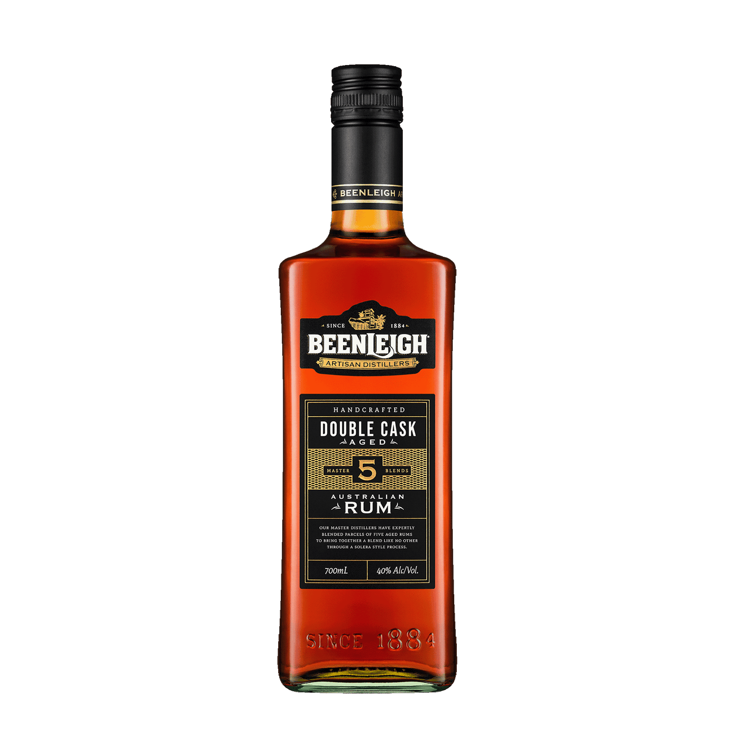 Beenleigh Artisan Distillers Double Cask Rum, 700ml 40% Alc - Rum