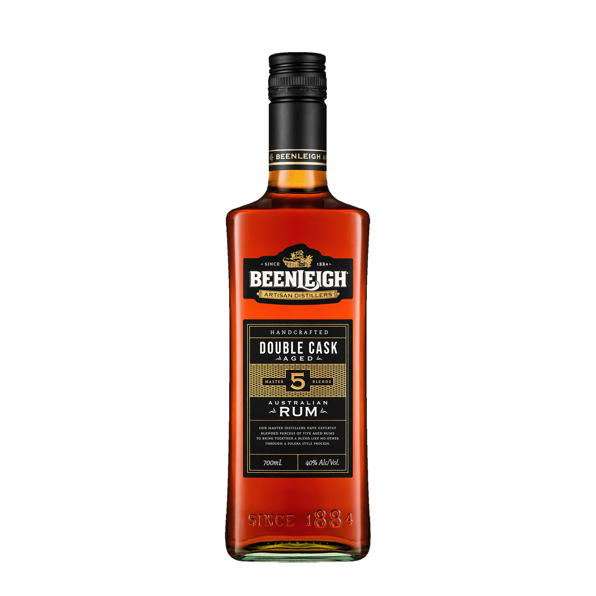 Beenleigh Artisan Distillers Double Cask Rum, 700ml 40% Alc - Rum