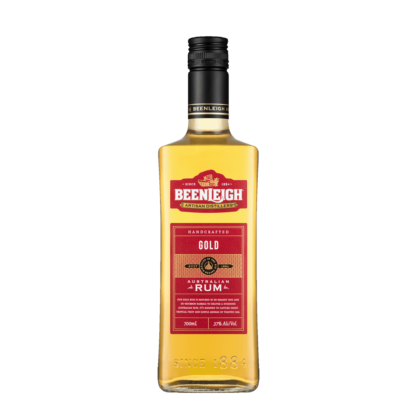 Beenleigh Artisan Distillers Gold Rum, 700ml 37% Alc - Rum