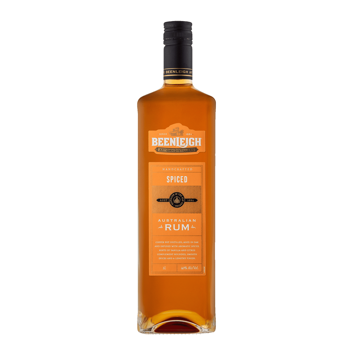 Beenleigh Artisan Distillers Australian Spiced Rum, 1L 40% Alc - Rum