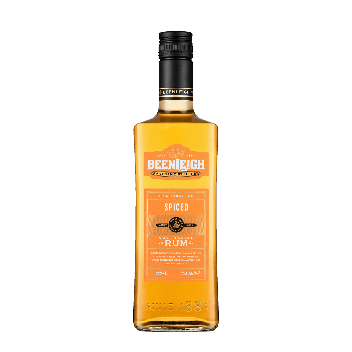 Beenleigh Artisan Distillers Australian Spiced Rum, 700ml 40% Alc - Rum