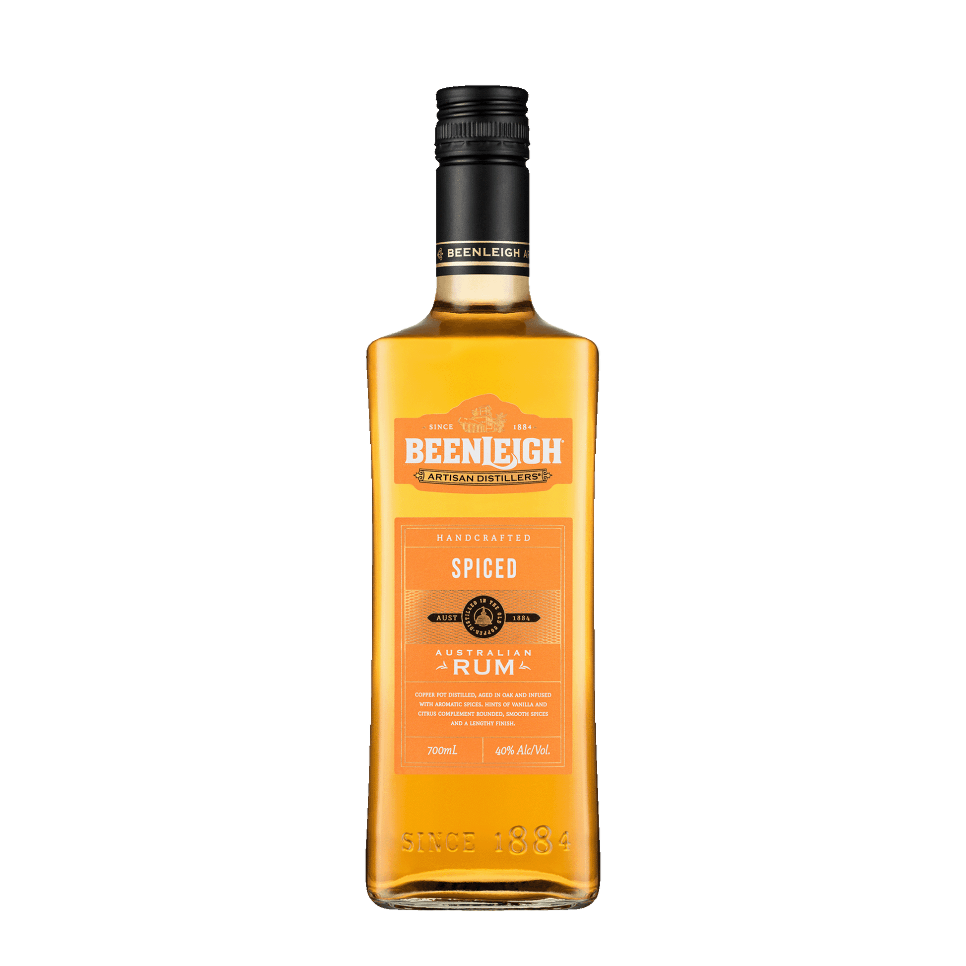 Beenleigh Artisan Distillers Australian Spiced Rum, 700ml 40% Alc - Rum