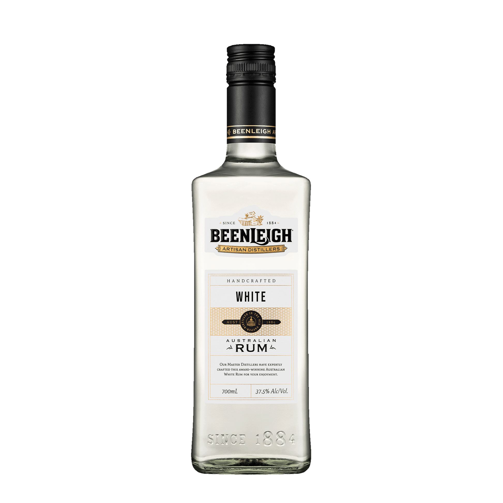 Beenleigh Artisan Distillers White Rum, 700ml 37.5% Alc - Rum