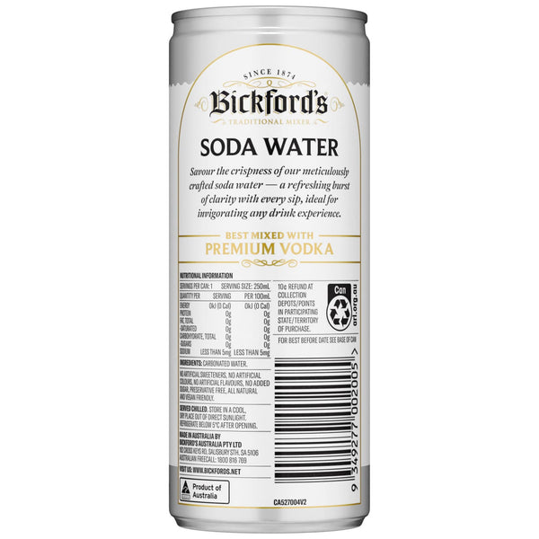 Bickford Soda Water 250ml - Soda