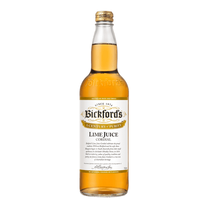 Bickford's Brown Lime Cordial, 750ml (SA only)