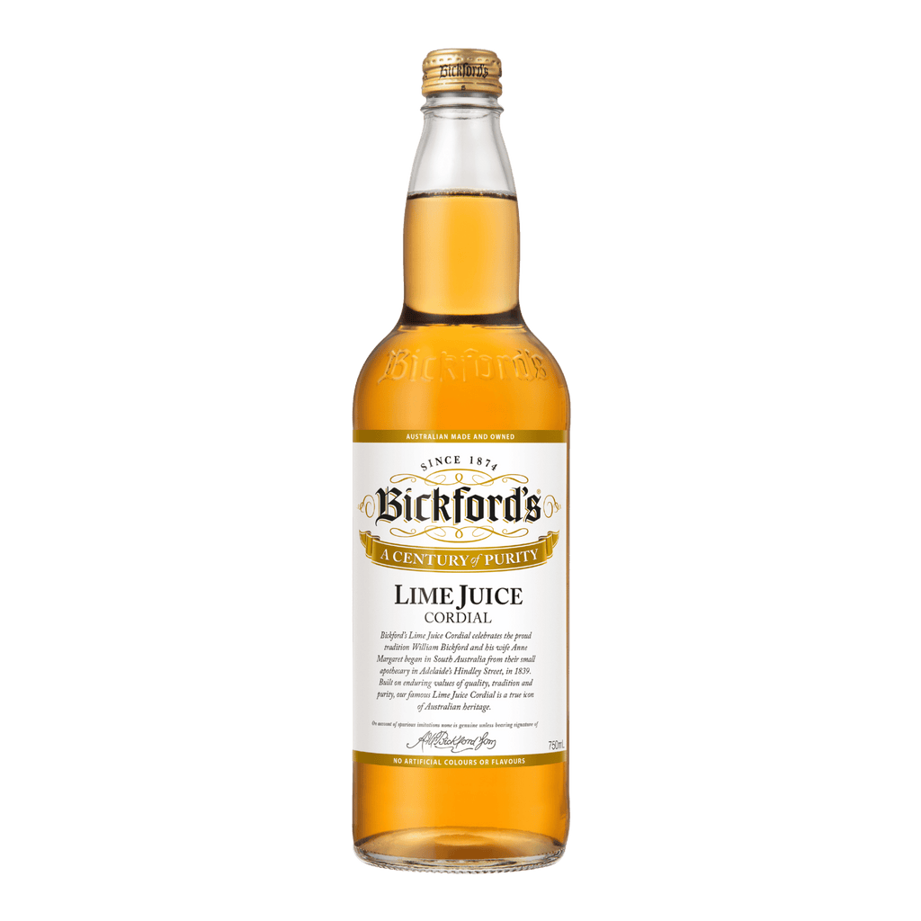Bickford's Brown Lime Cordial, 750ml (SA only)