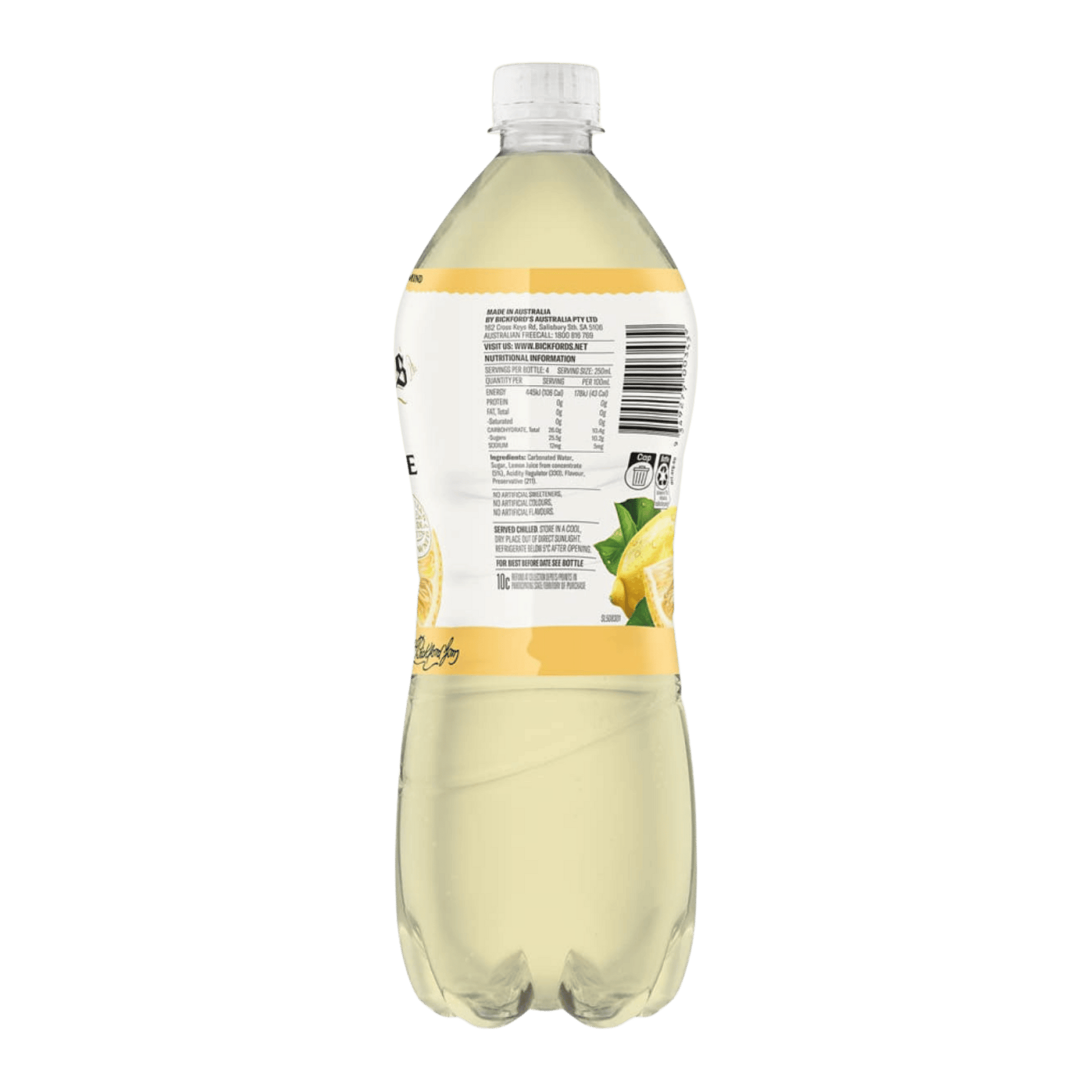 Bickford's Cloudy Lemonade, 1Lt x 12 - soda
