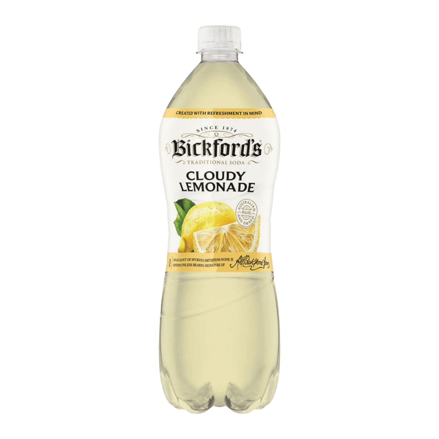 Bickford's Cloudy Lemonade, 1Lt x 12 - soda
