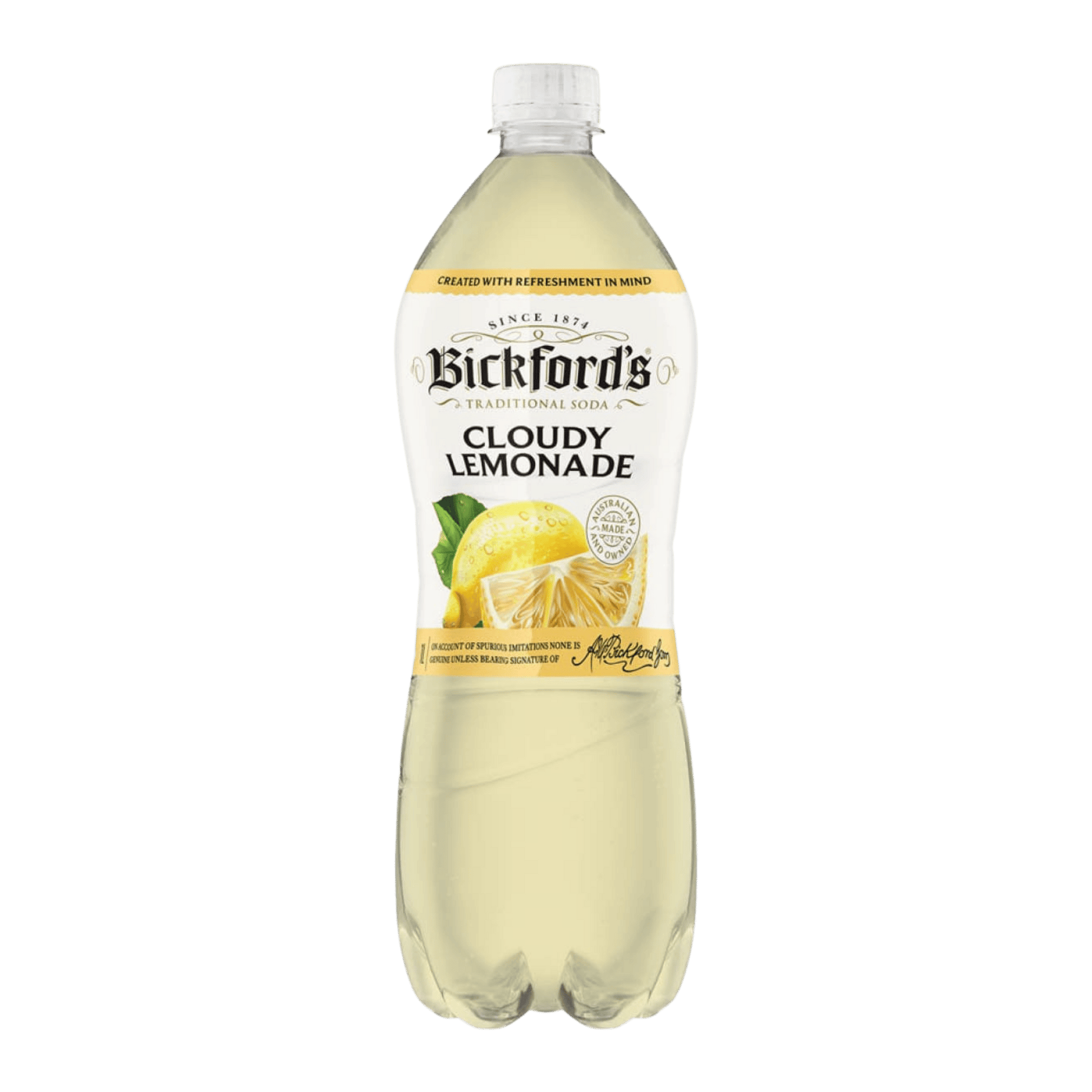 Bickford's Cloudy Lemonade, 1Lt x 12 - soda