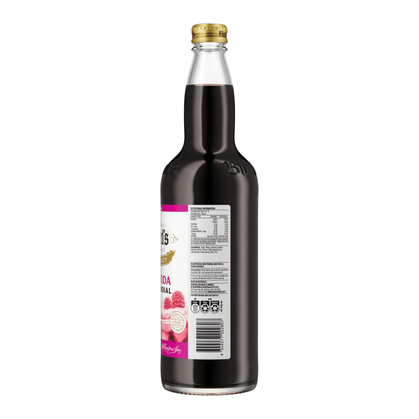 Bickford's Creamy Soda Cordial, 750ml 