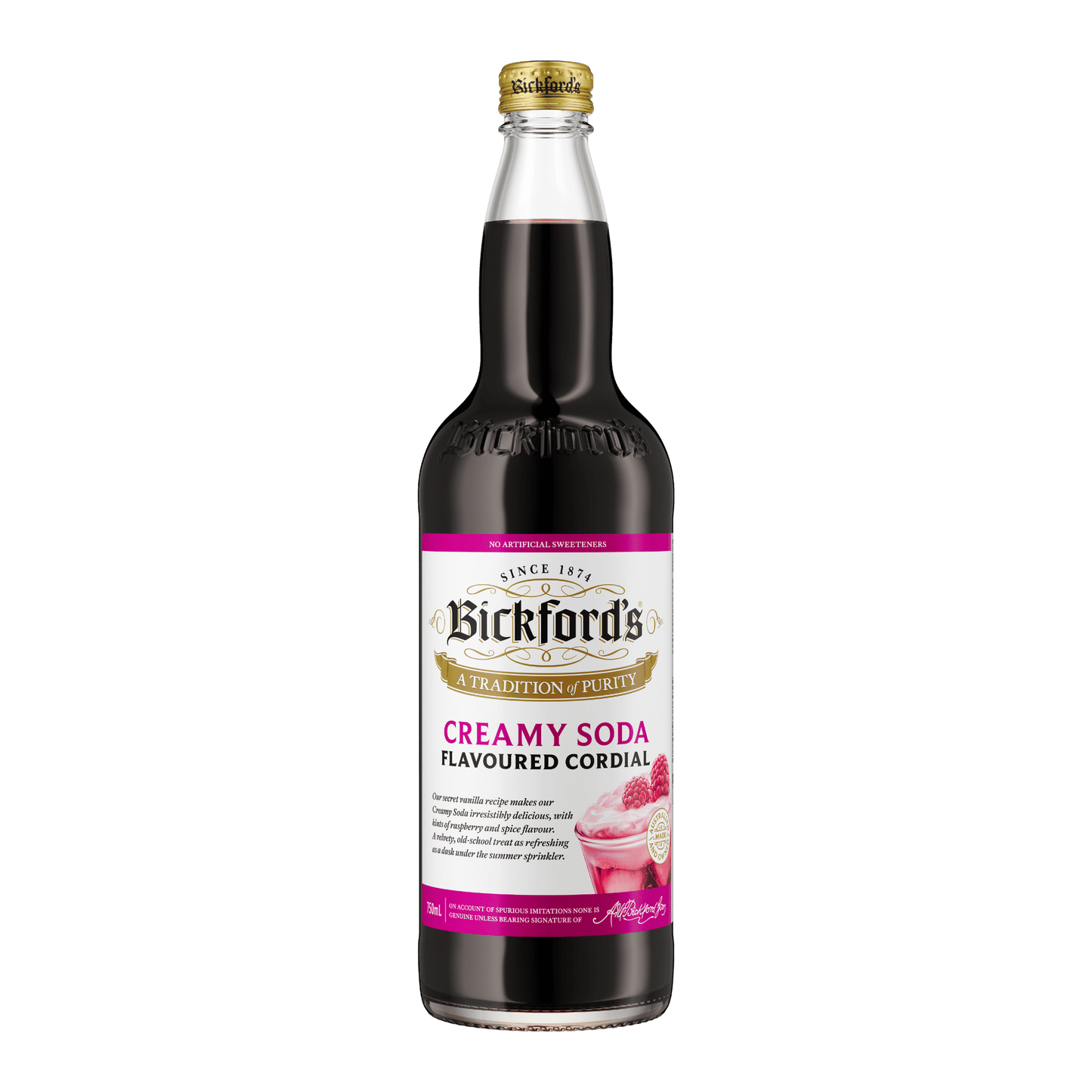 Bickford's Creamy Soda Cordial, 750ml 
