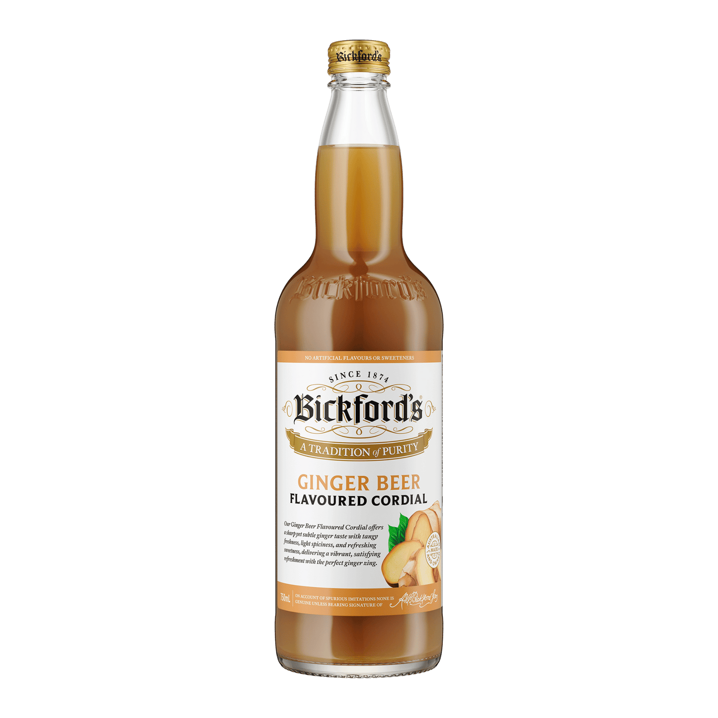 Bickford's Ginger Beer Flavoured Cordial, 750ml