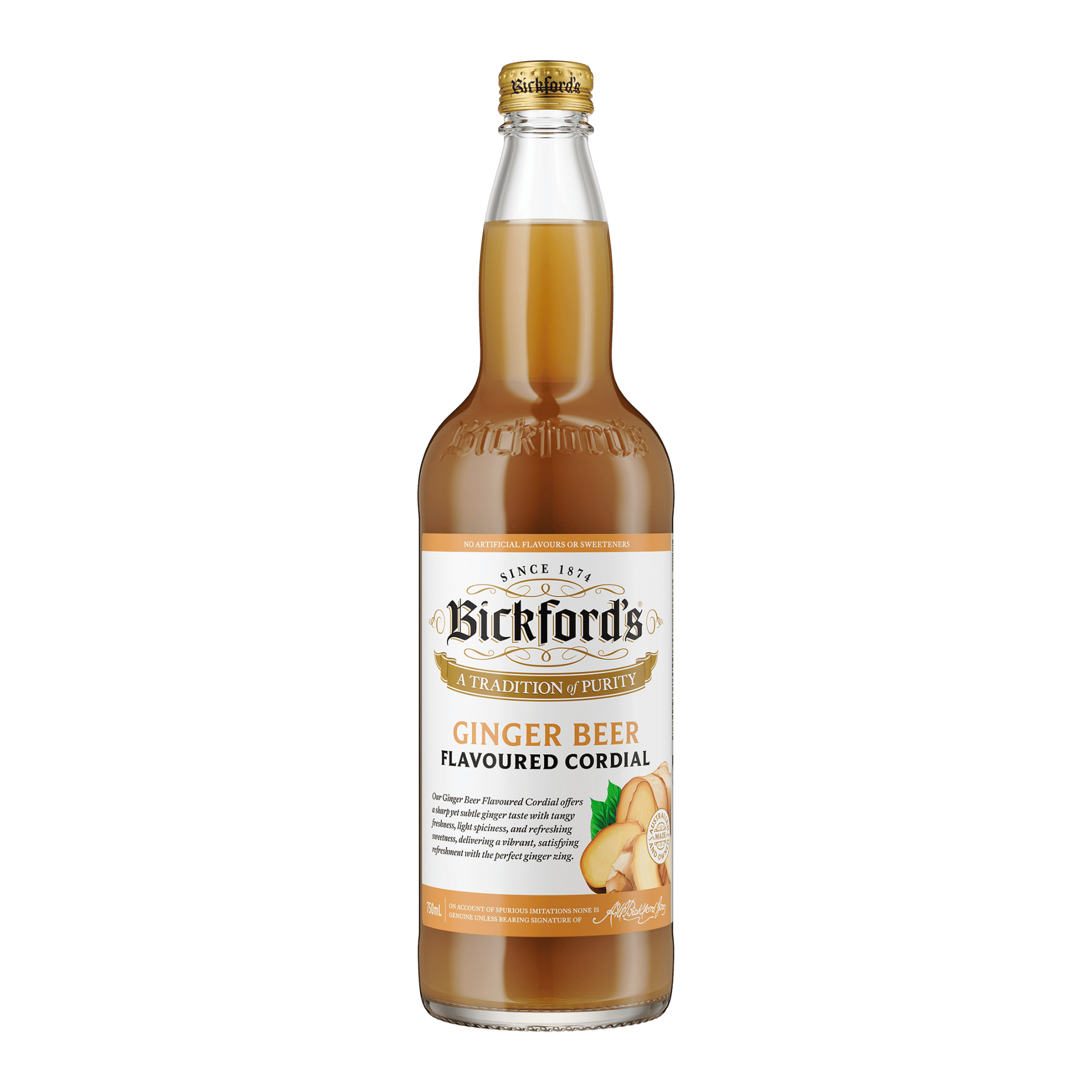 Bickford's Ginger Beer Flavoured Cordial, 750ml