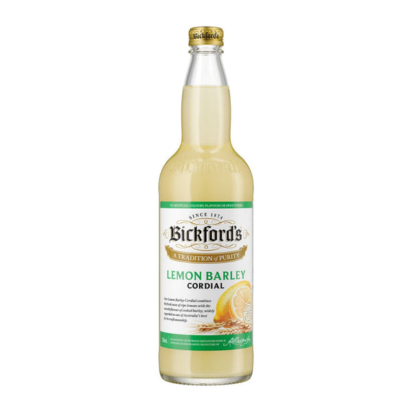 Bickford’s Lemon Barley Cordial 750ml - Cordial