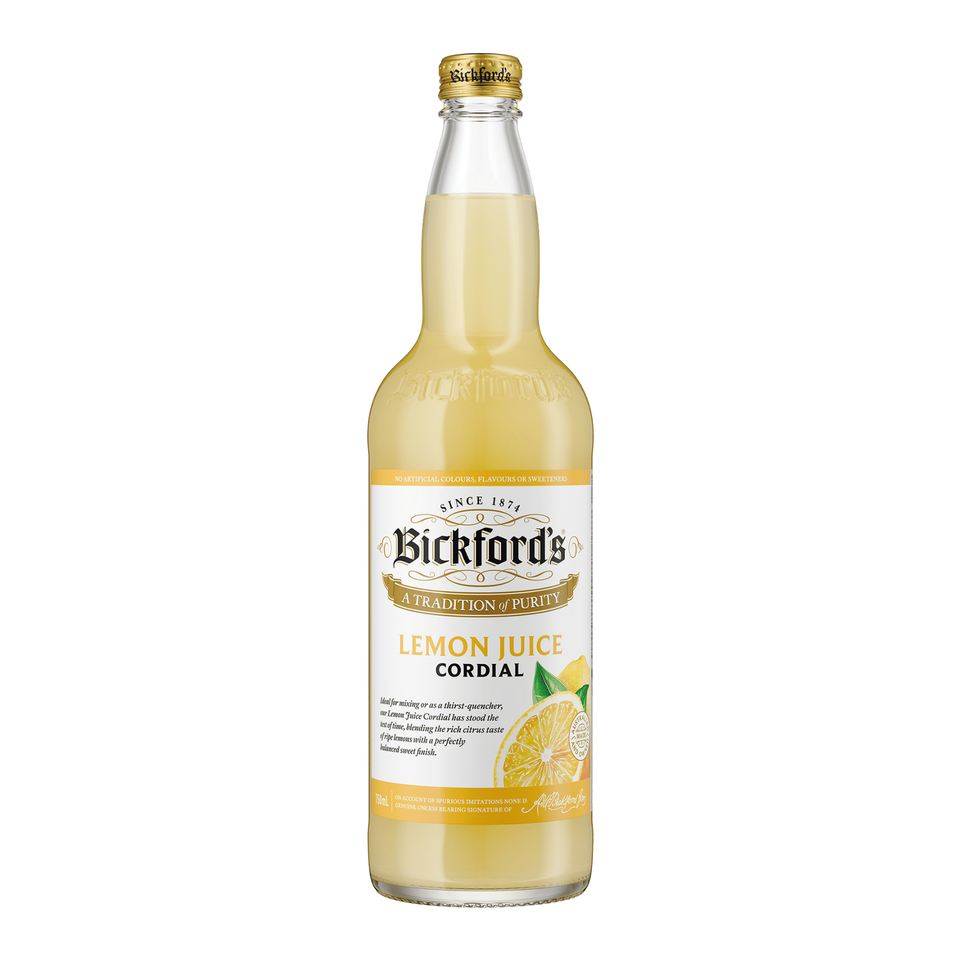 Bickford's Lemon Juice Cordial, 750ml