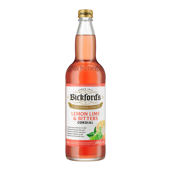 Bickford's Lemon Lime & Bitters Cordial,750ml