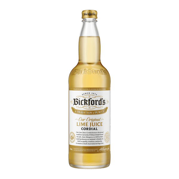 Bickford's Natural Lime Juice Cordial, 750ml - Cordial