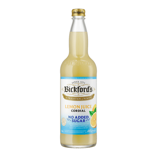 Bickford's No Added Sugar Lemon Cordial, 750ml - Cordial