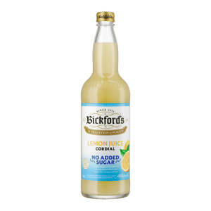 Bickford's No Added Sugar Lemon Cordial, 750ml - Cordial