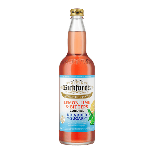 Bickford's No Added Sugar Lemon Lime & Bitters Cordial, 750ml - Cordial