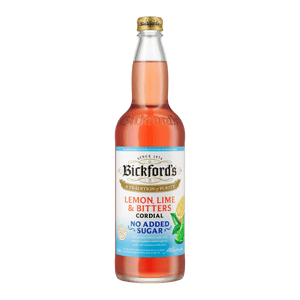 Bickford's No Added Sugar Lemon Lime & Bitters Cordial, 750ml - Cordial