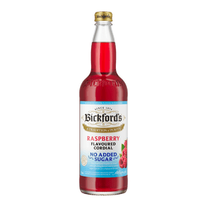 Bickford's No Added Sugar Raspberry Cordial, 750ml Carton x 8 - Cordial