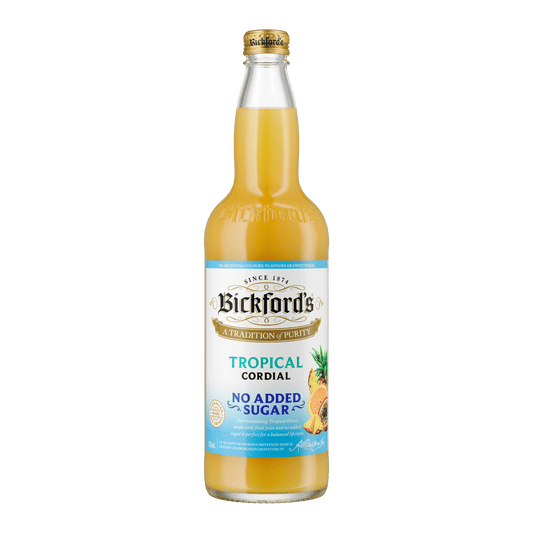 Bickford’s No Added Sugar Tropical Cordial 750ml Carton x 8