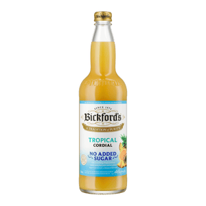 Bickford’s No Added Sugar Tropical Cordial 750ml Carton x 8
