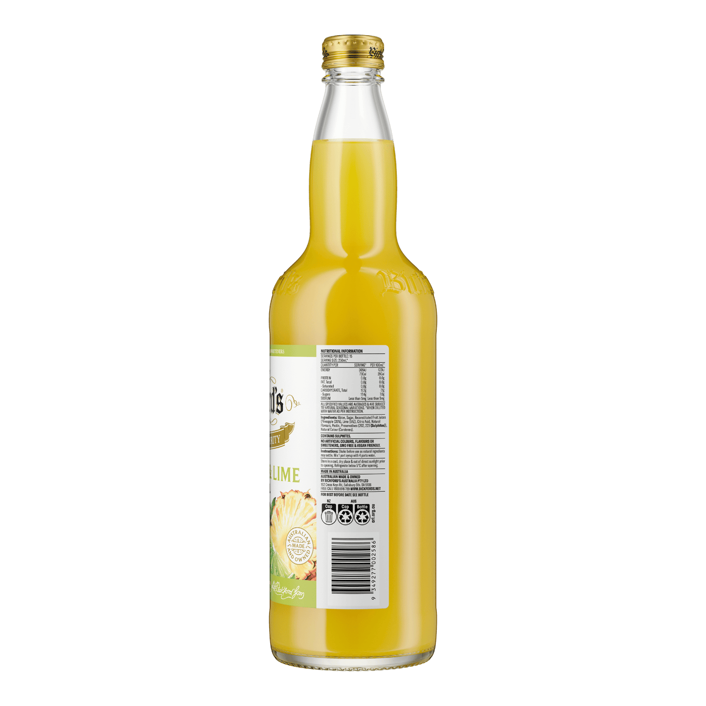 Bickford's Pineapple & Lime Cordial