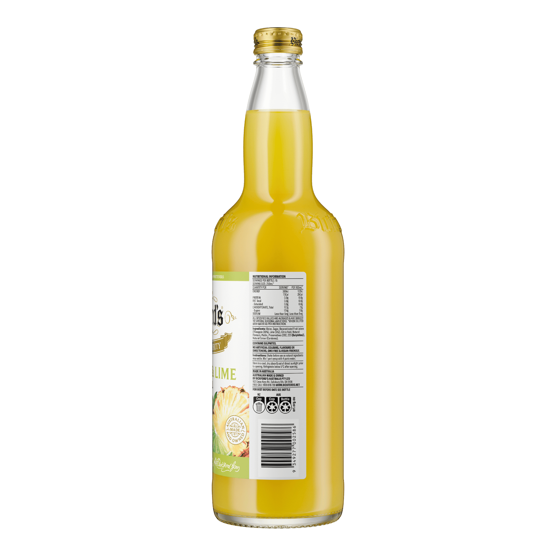 Bickford's Pineapple & Lime Cordial
