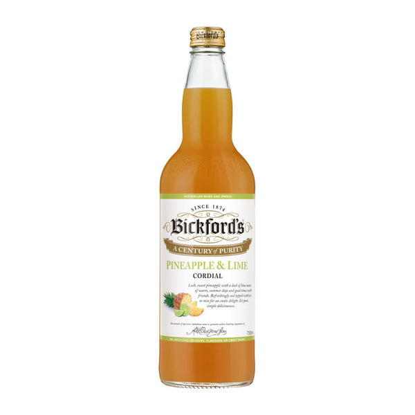 Bickford’s Pineapple & Lime Cordial 750ml - Cordial