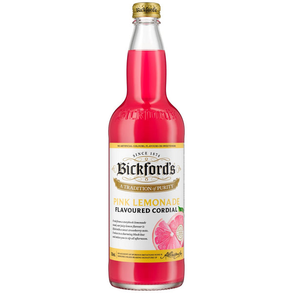 Bickford’s Pink Lemonade Cordial 750ml - Cordial