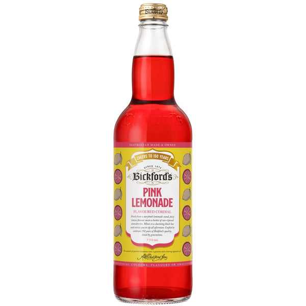 Bickford’s Pink Lemonade Cordial 750ml - Cordial