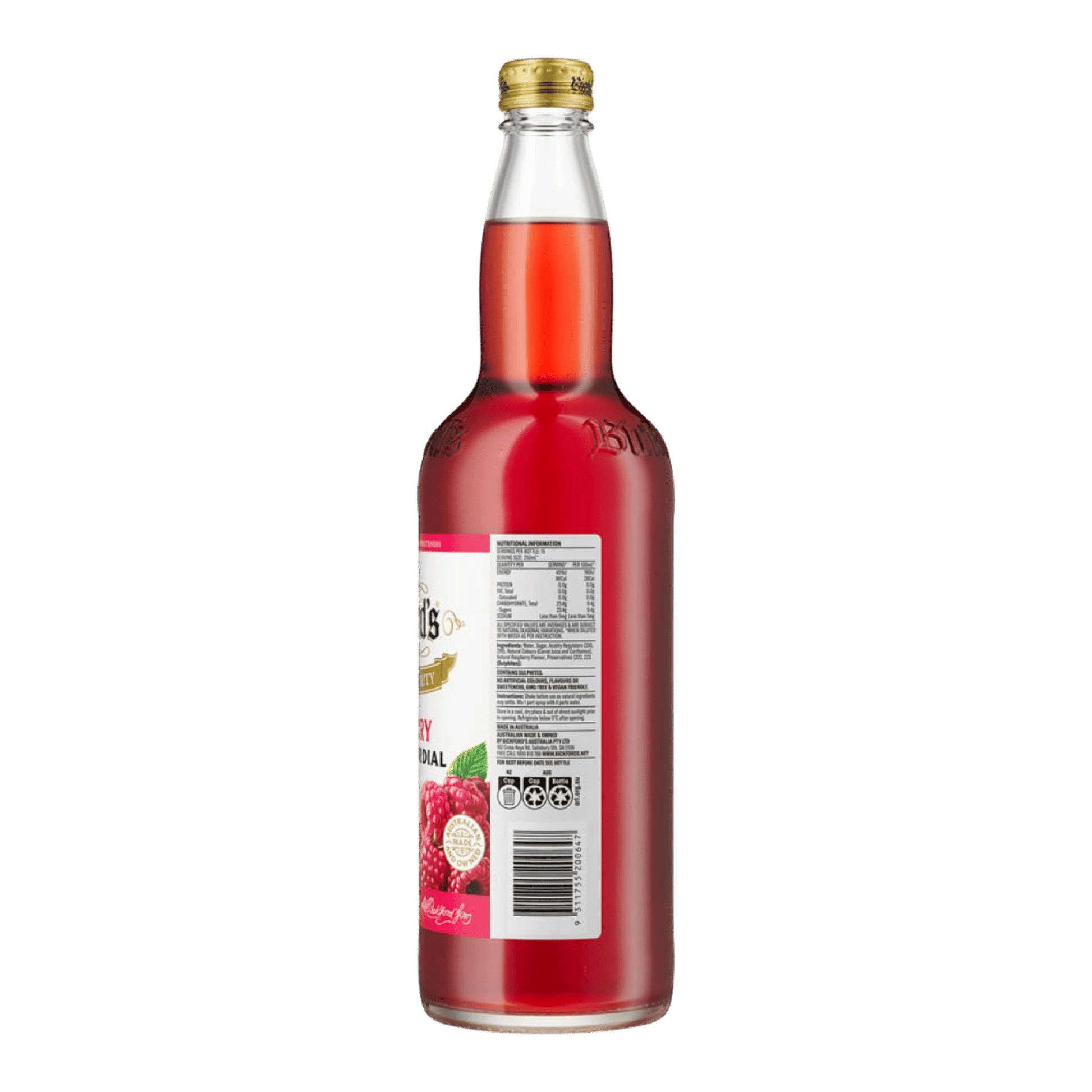 Bickford's Raspberry Flavoured Cordial, 750ml