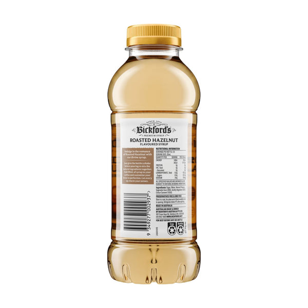 Bickford’s Roasted Hazelnut Syrups for Coffee 500ml - Syrup