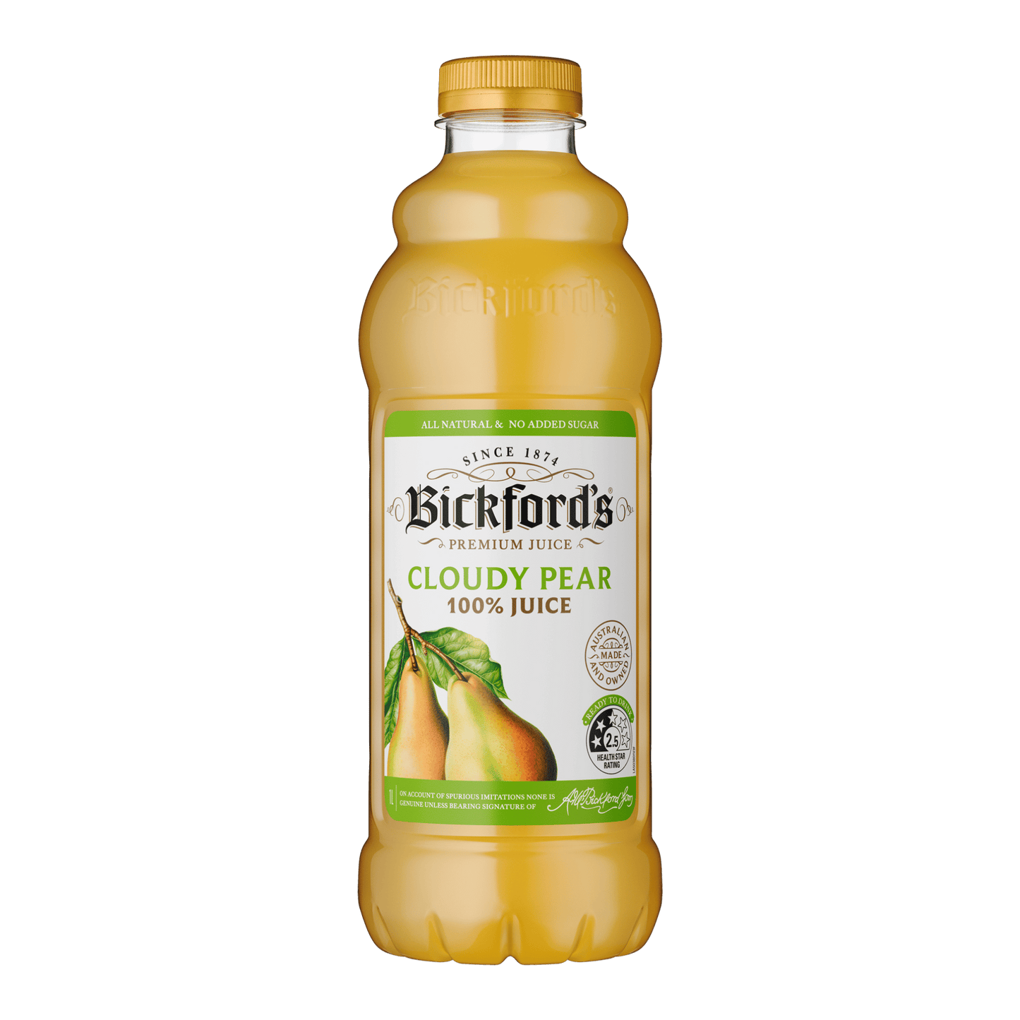 Bickford's Cloudy Pear 100% Juice, 1Lt - Juice