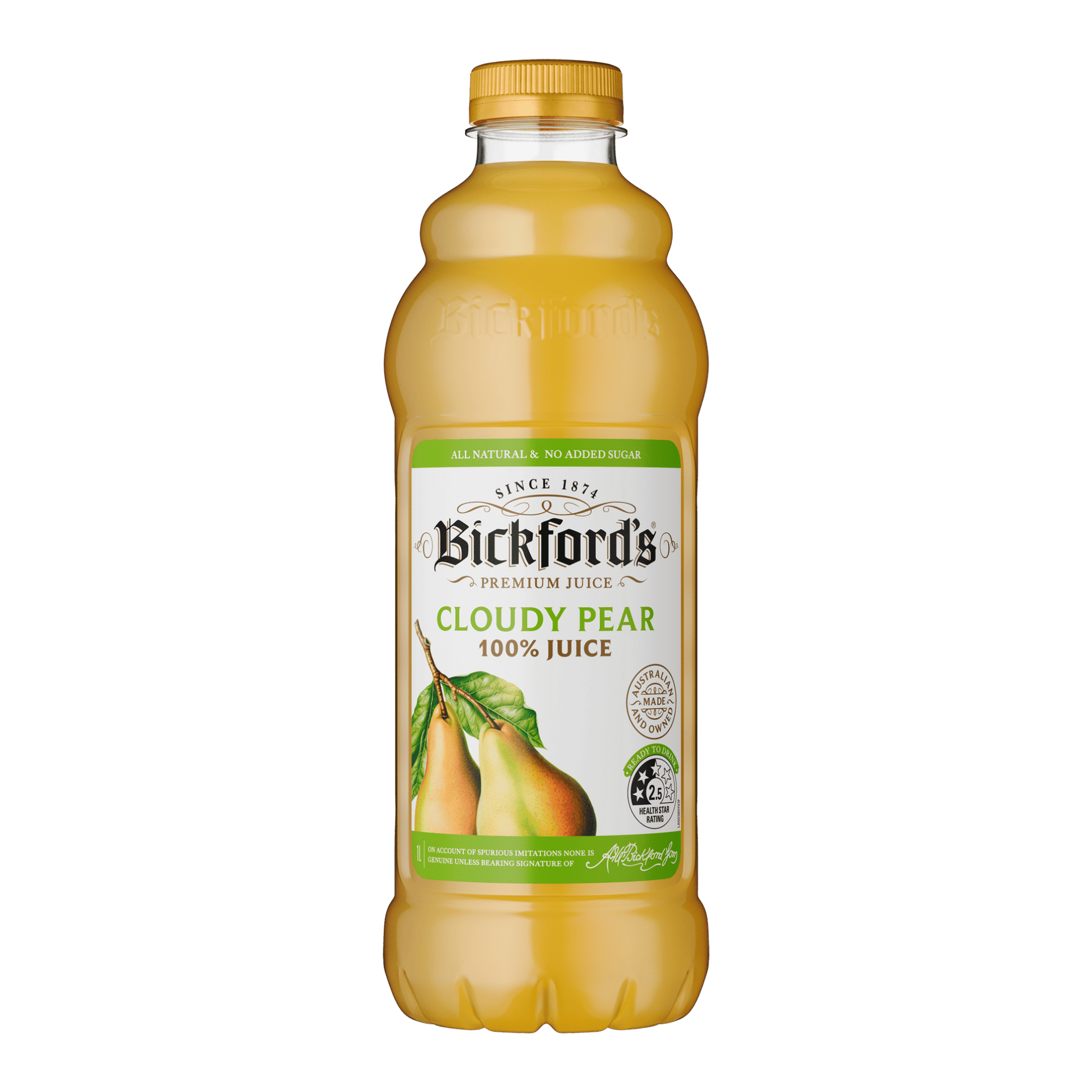 Bickford's Cloudy Pear 100% Juice, 1Lt - Juice