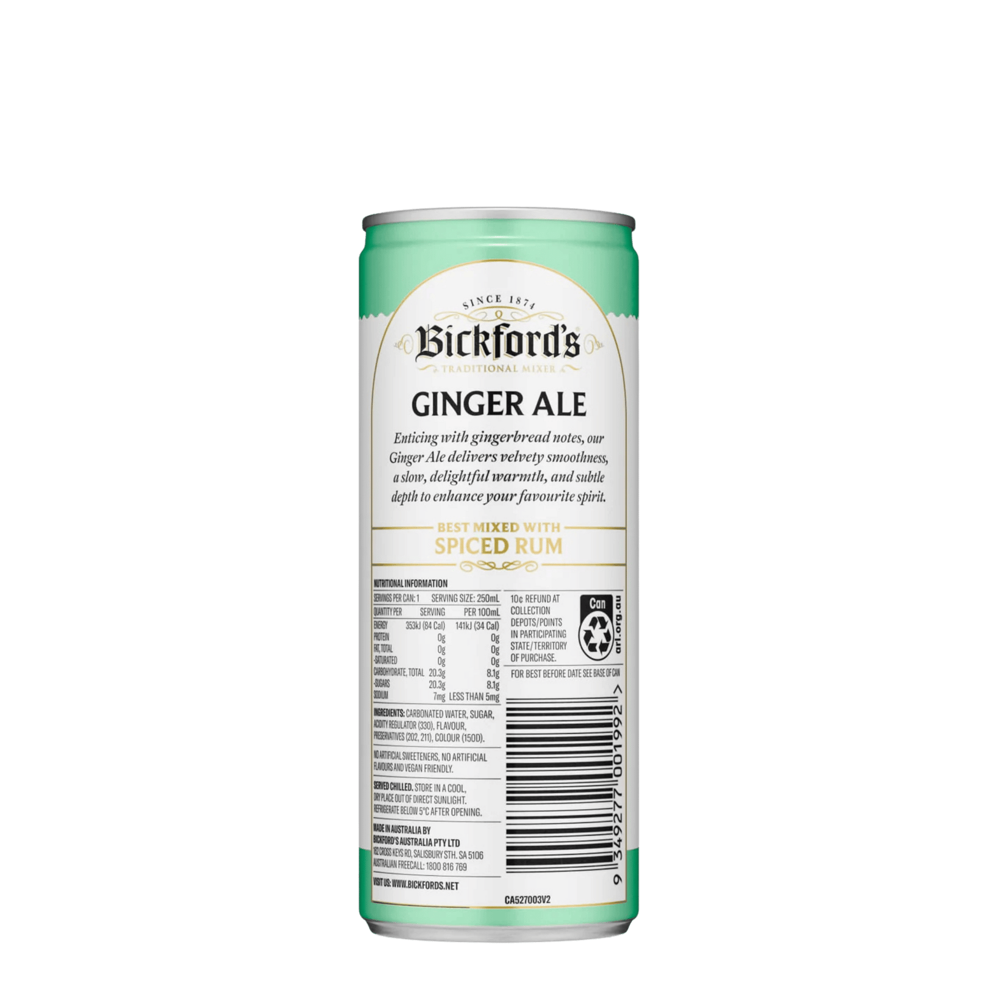 Bickford's Ginger Ale, 250ml - Soda