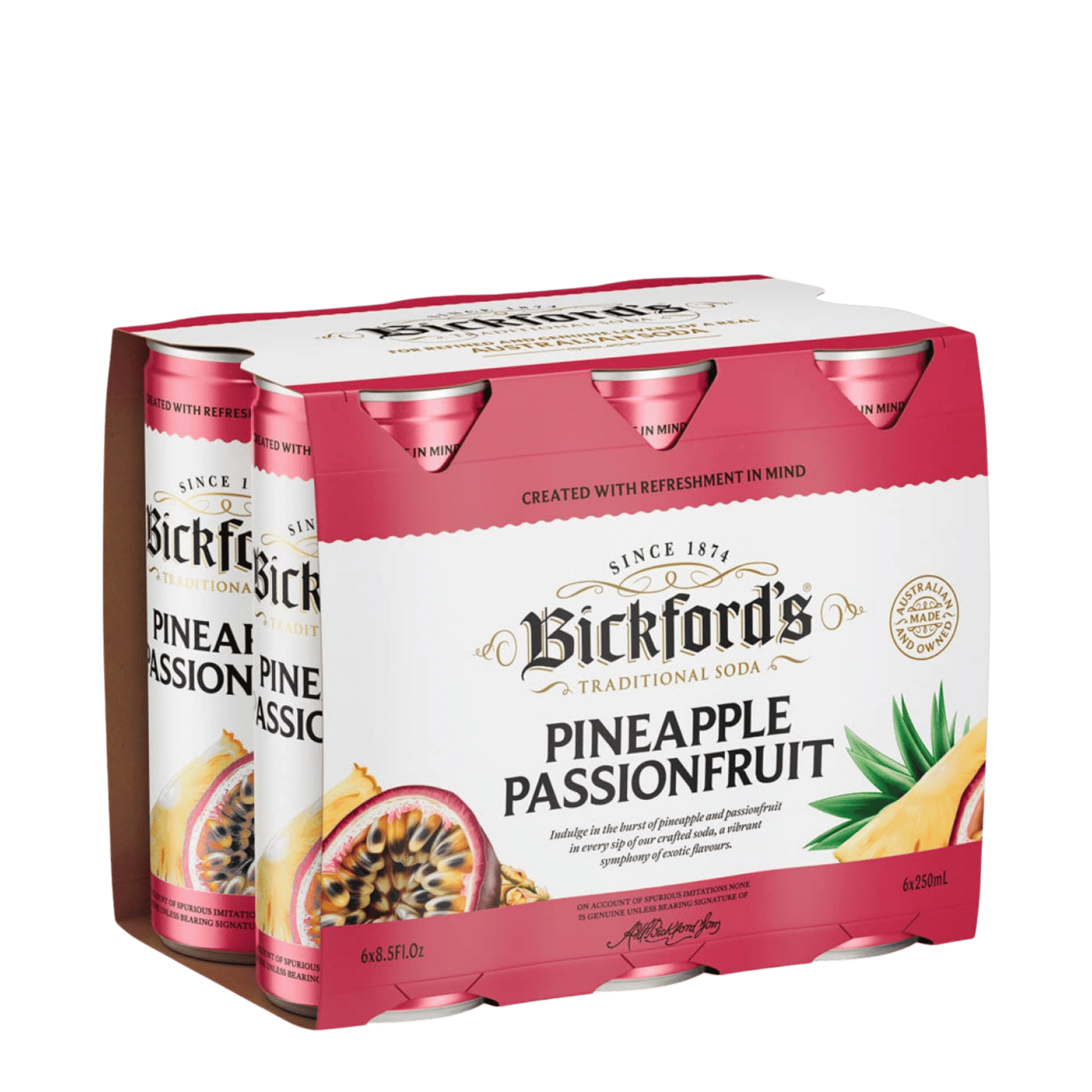 Bickford's Pineapple Passionfruit, 250ml - Soda