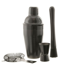 Cocktail Set 500ml 4 Piece Gun Metal - Large - Merchandise