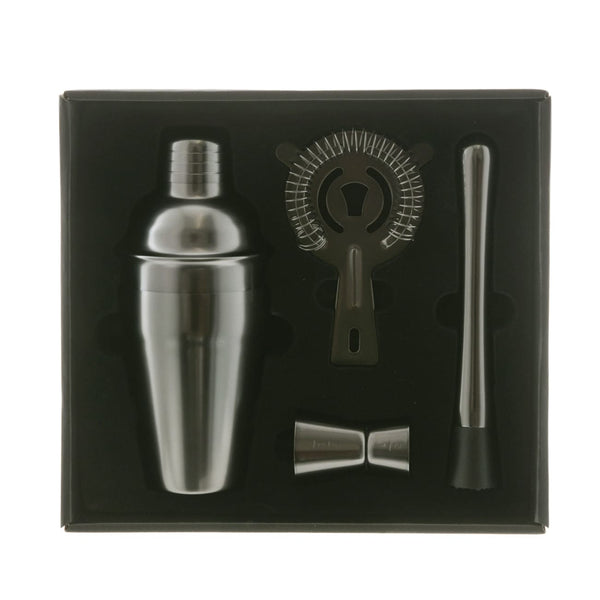 Cocktail Set 500ml 4 Piece Gun Metal - Large - Merchandise