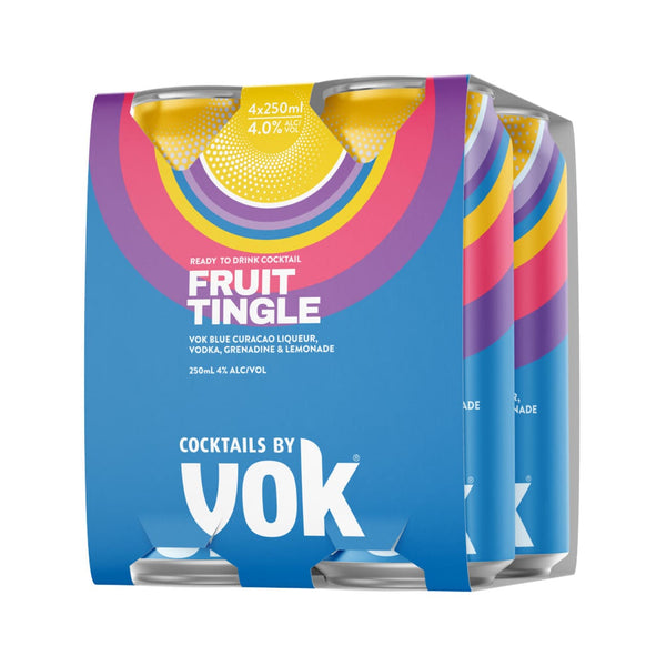 Cocktails by VOK Fruit Tingle 250ml 4% Alc - Premix