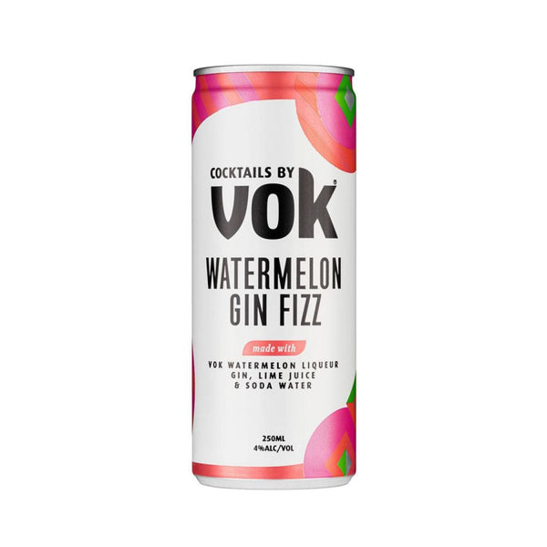 Cocktails by VOK Watermelon Gin Fizz, 250ml 4% Alc. - Sippify
