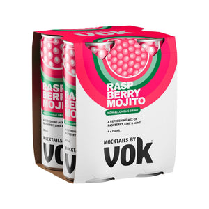 Mocktails by Vok Raspberry Mojito 4 x 250ml - Premix