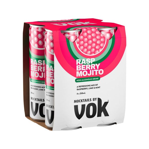 Mocktails by Vok Raspberry Mojito 4 x 250ml - Premix