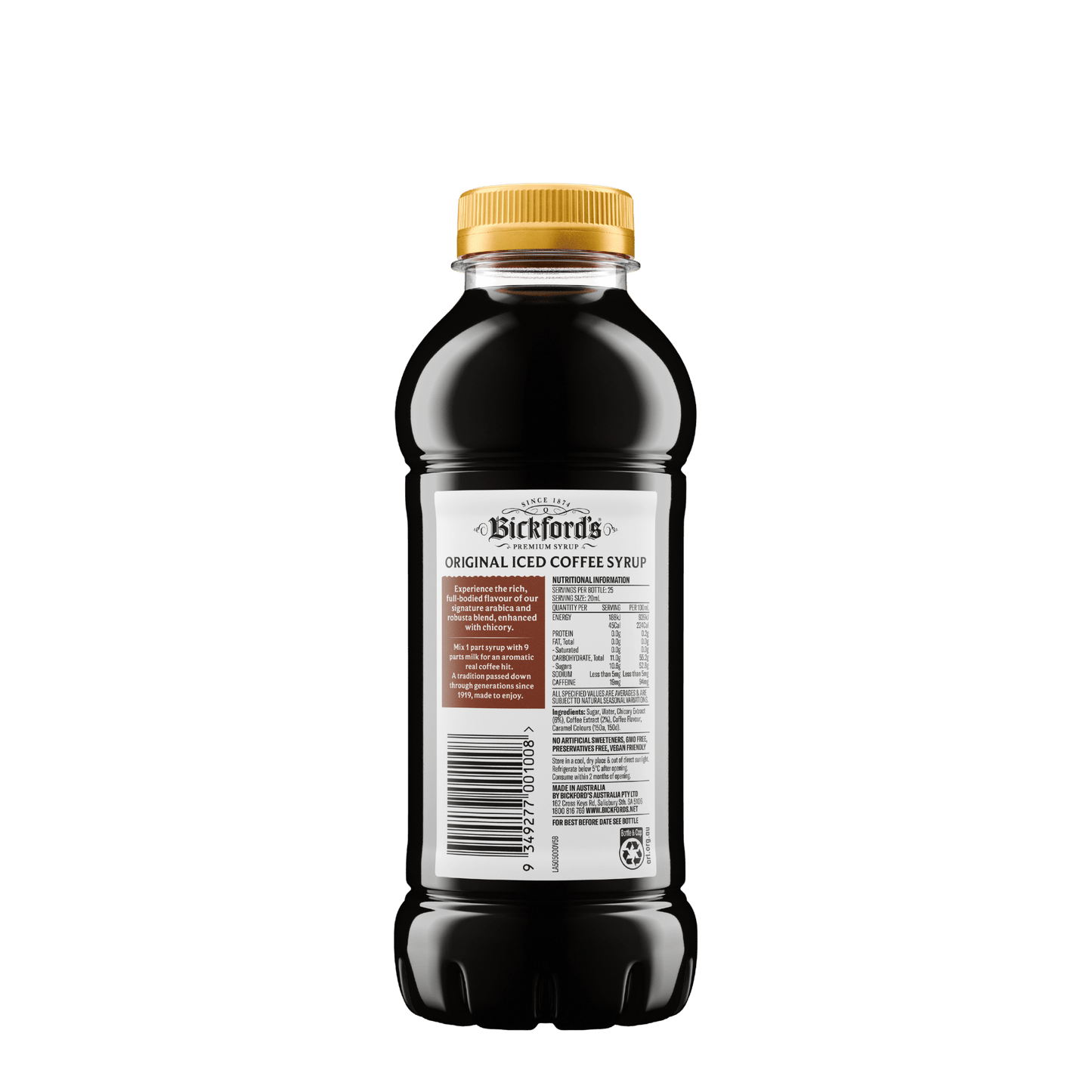 Bickford’s Iced Coffee Syrup 500ml - Syrup