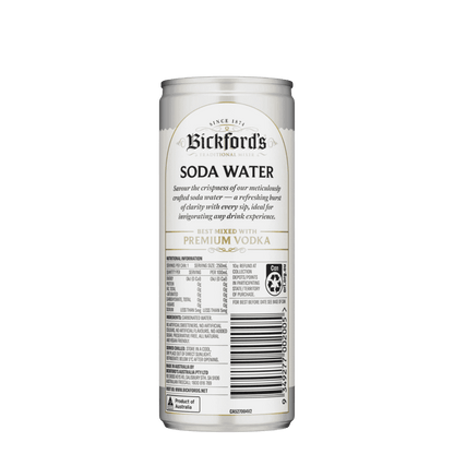 Bickford's Soda Water, 250ml - Carbonated Water