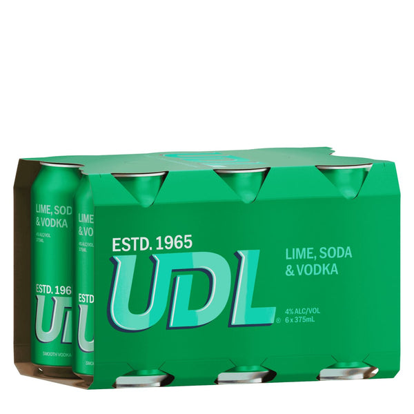 UDL Vodka Lime Soda, 375ml 4% Alc - Premixed